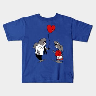 Shark Valentine Kids T-Shirt